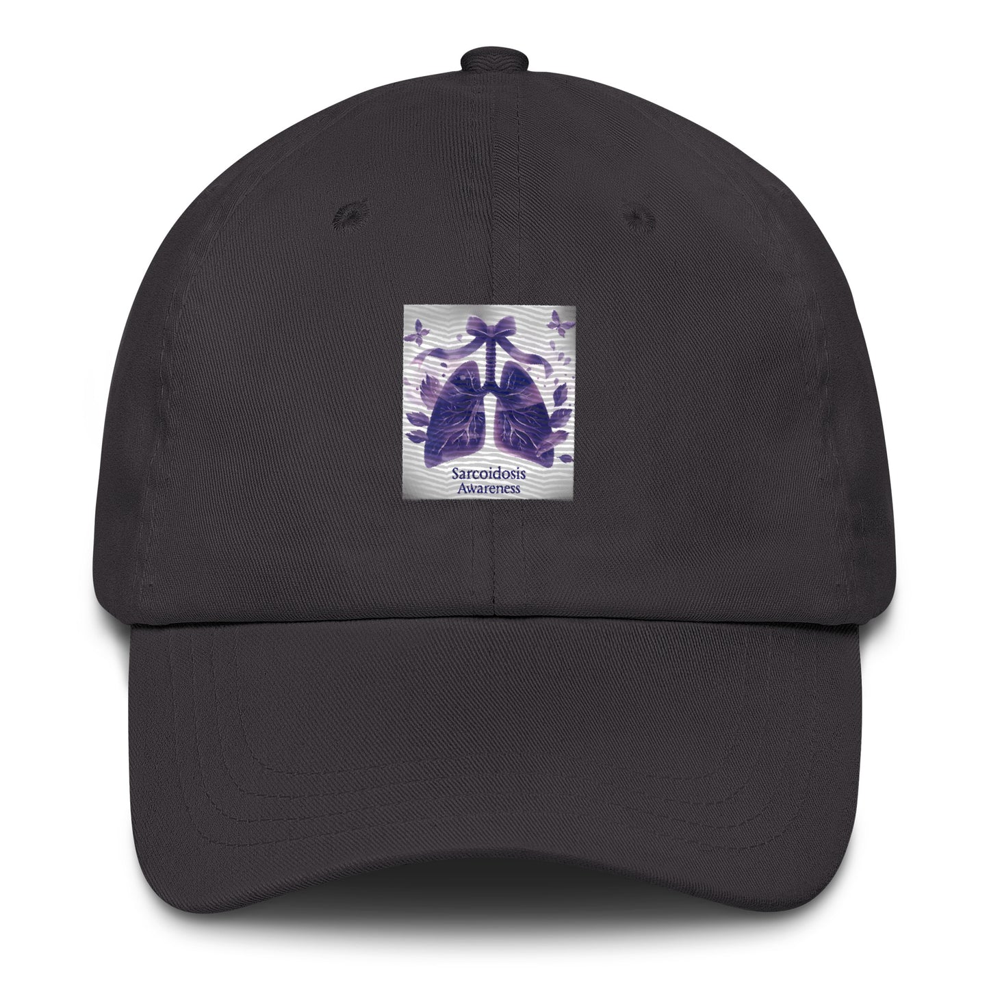 I Sport Purple For Sarcoidosis Awareness Butterfly Abyss Dad Cap