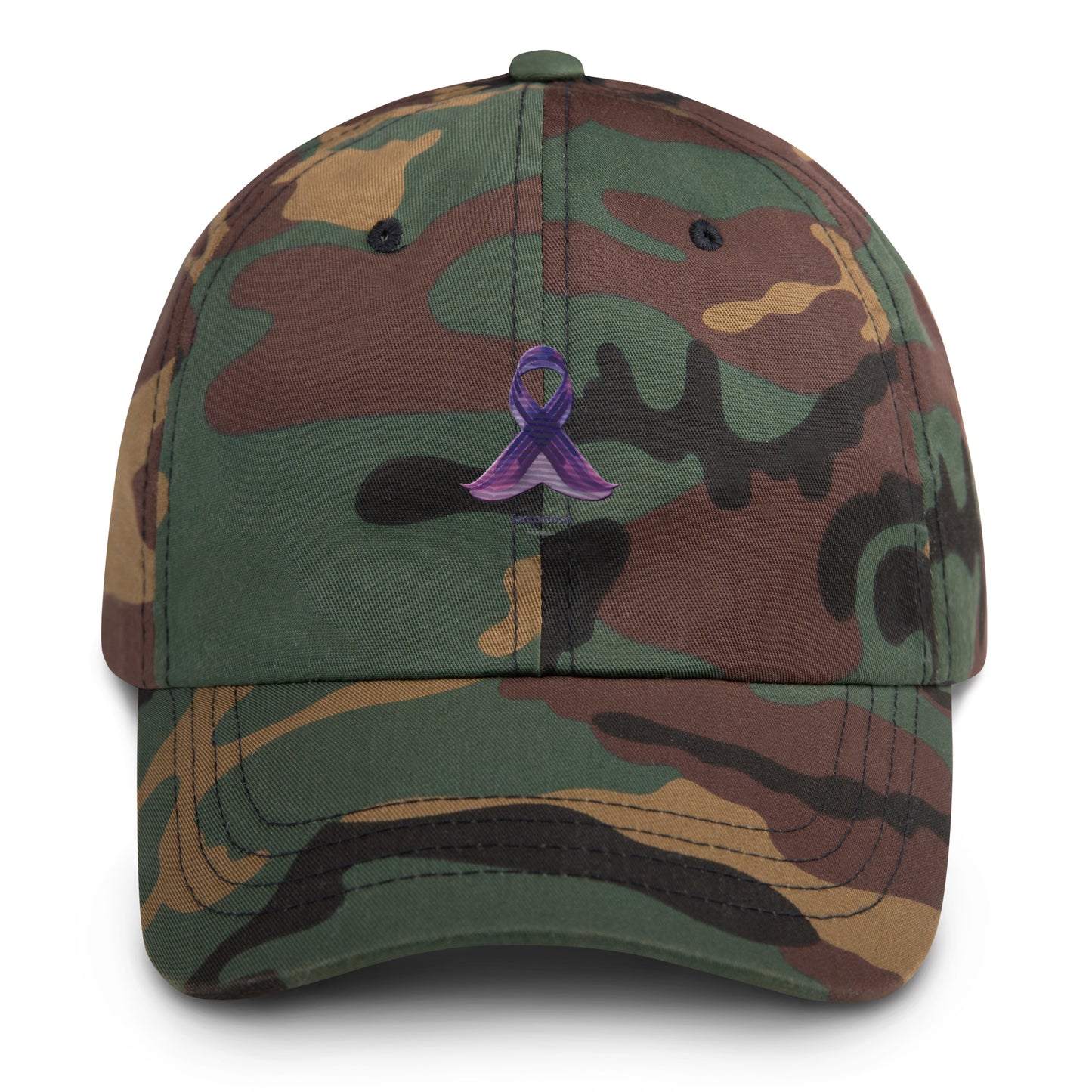 I Sport Purple For Sarcoidosis Awareness Royal Ribbon Dad Cap