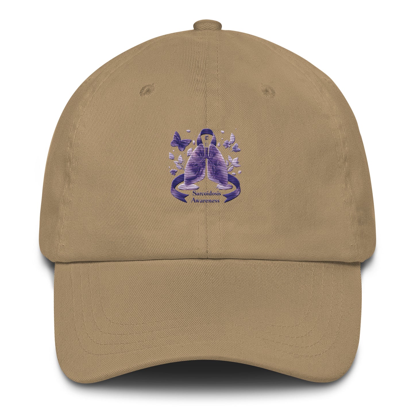 I Sport Purple For Sarcoidosis Awareness Butterfly Hope Dad Cap