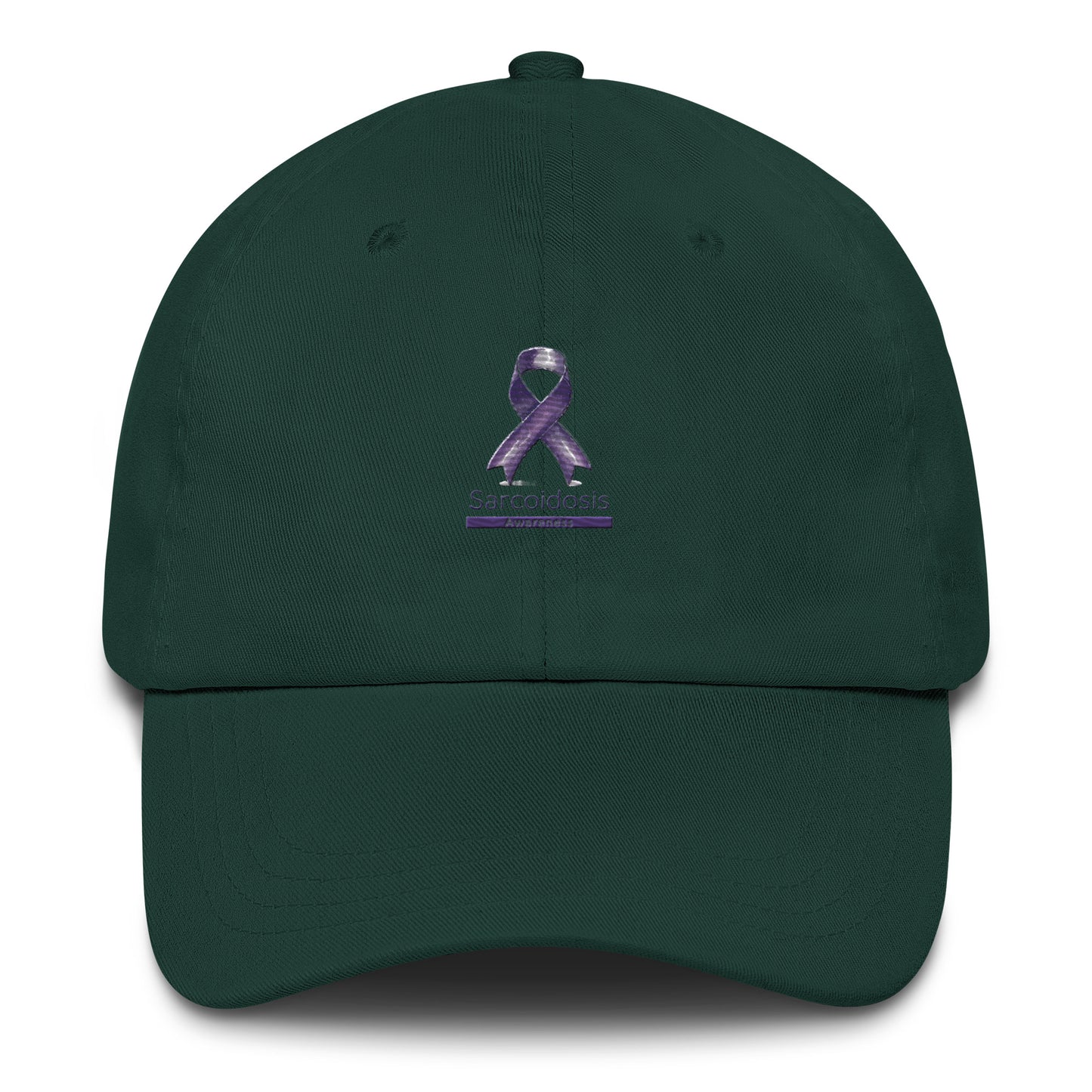 I Sport Purple For Sarcoidosis Awareness Ribbon Love Dad Cap