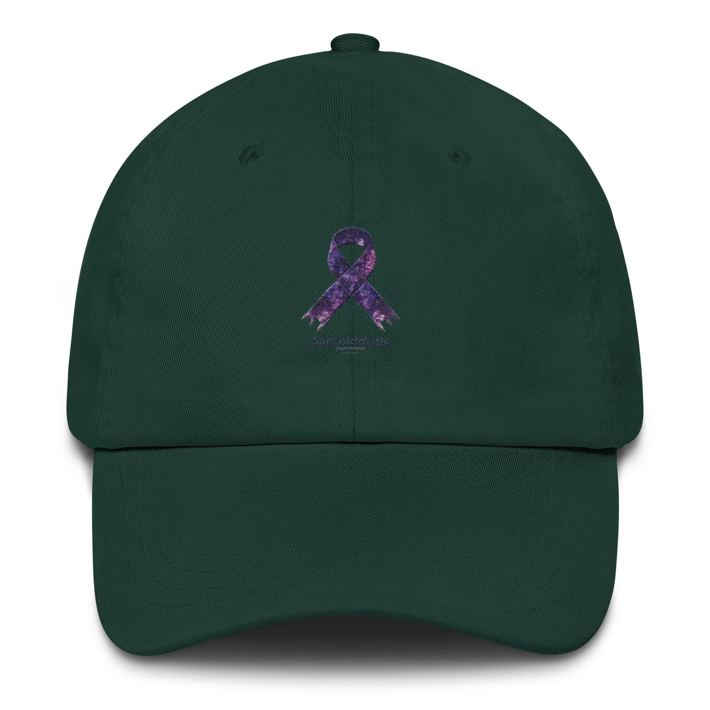 I Sport Purple For Sarcoidosis Awareness Ribbon Star Dad Cap